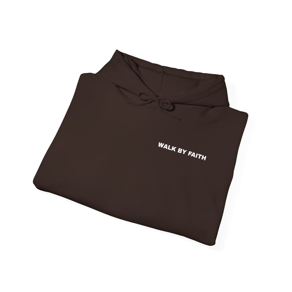 WALK BY FAITH Hoodie | Minimal Christian Quote Pullover