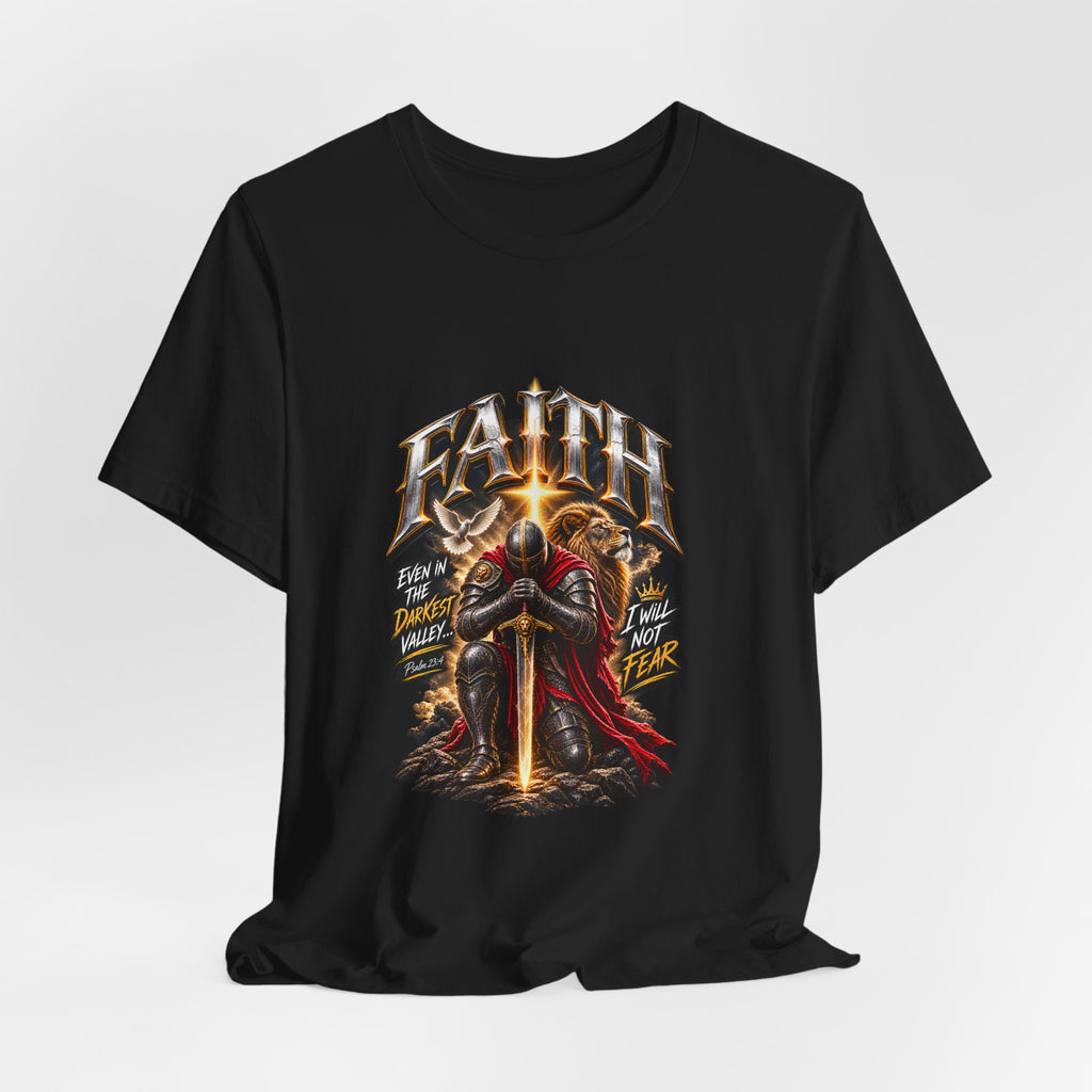 Faith Knight T-Shirt — "Faith" Sword Graphic Christian Tee