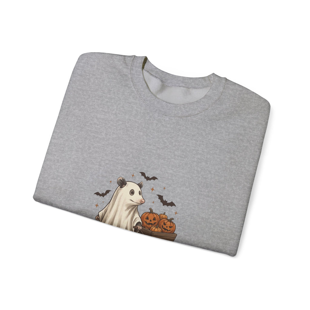 Halloween Ghost Animal Graphic Sweatshirt | Pumpkin Wagon Crewneck