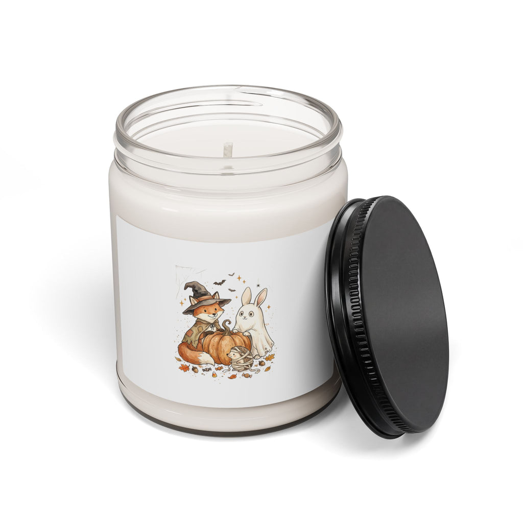 Woodland Fox & Ghost Bunny Soy Candle | 9 oz Halloween Gift