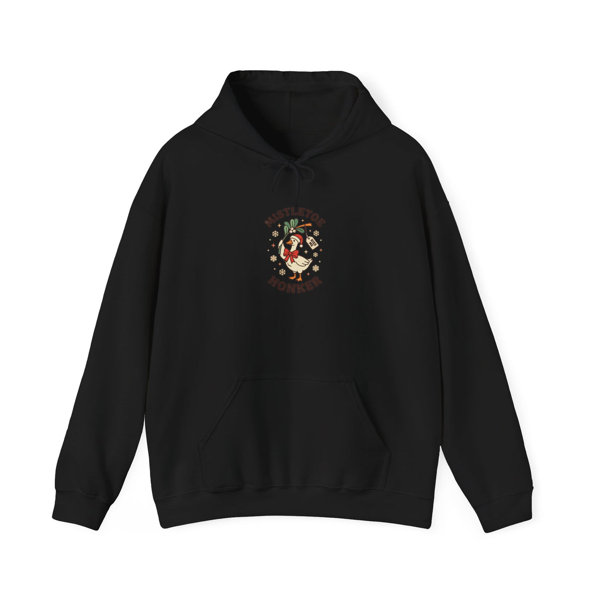 Mistletoe Honker Goose Hoodie | Festive Holiday Goose, Vintage Christmas