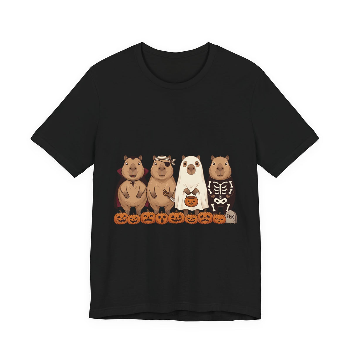 Halloween Bear Lineup T-Shirt | Pumpkin Costume Graphic Tee