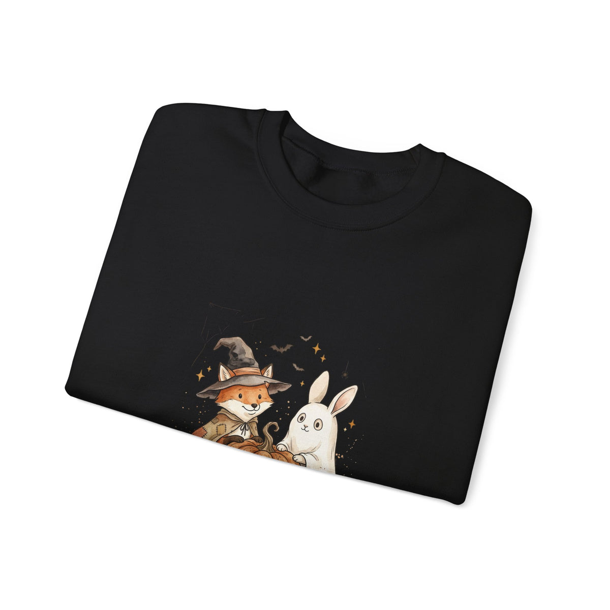 Woodland Fox & Ghost Bunny Sweatshirt | Halloween Crewneck
