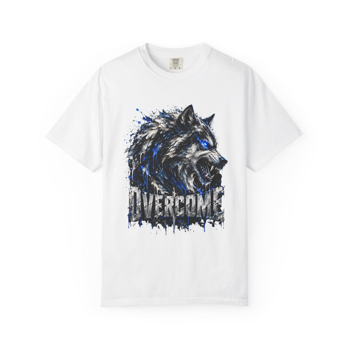 OVERCOME WOLF GRAPHIC T-SHIRT.