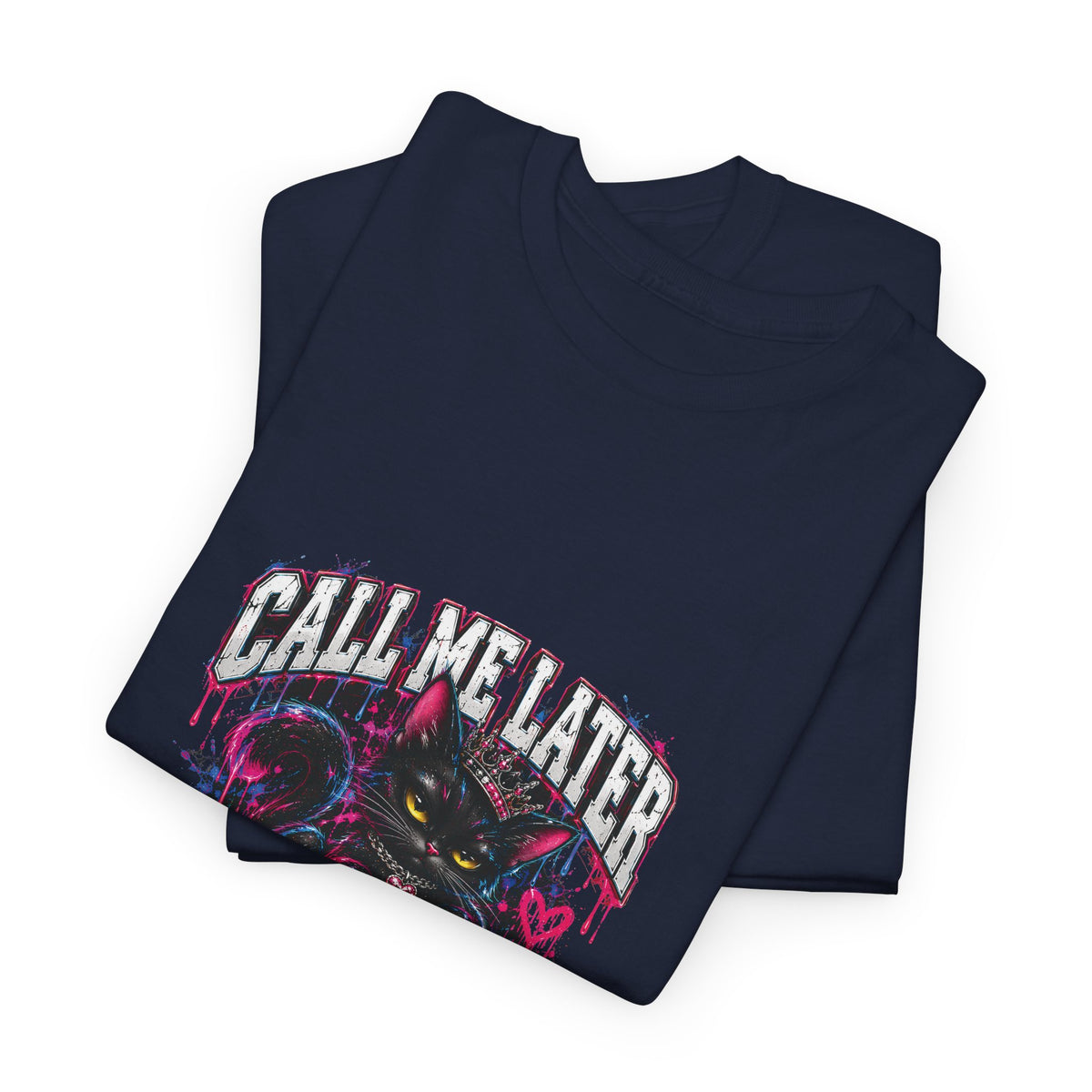 Call Me Later Neon Cat T-Shirt | FAITHNOVAS