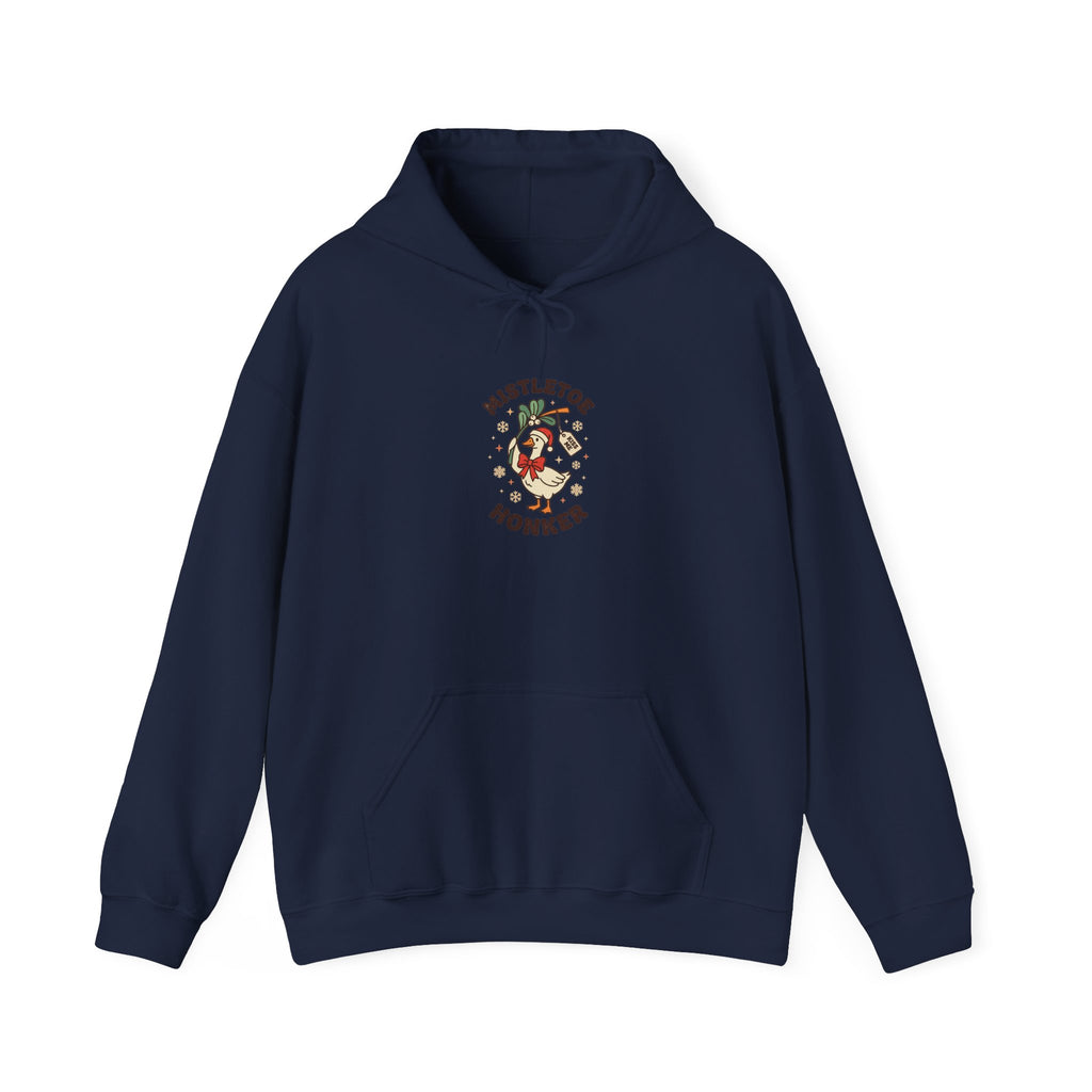 Mistletoe Honker Goose Hoodie | Festive Holiday Goose, Vintage Christmas