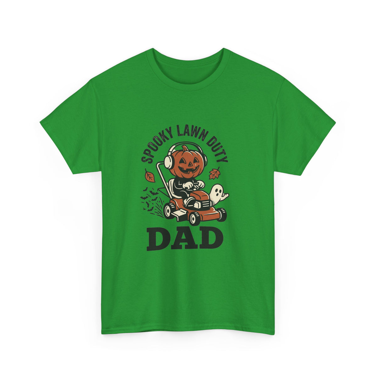 Spooky Lawn Duty Dad T-Shirt | Halloween Pumpkin Mower Tee