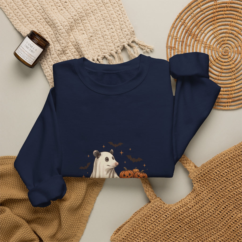 Halloween Ghost Animal Graphic Sweatshirt | Pumpkin Wagon Crewneck