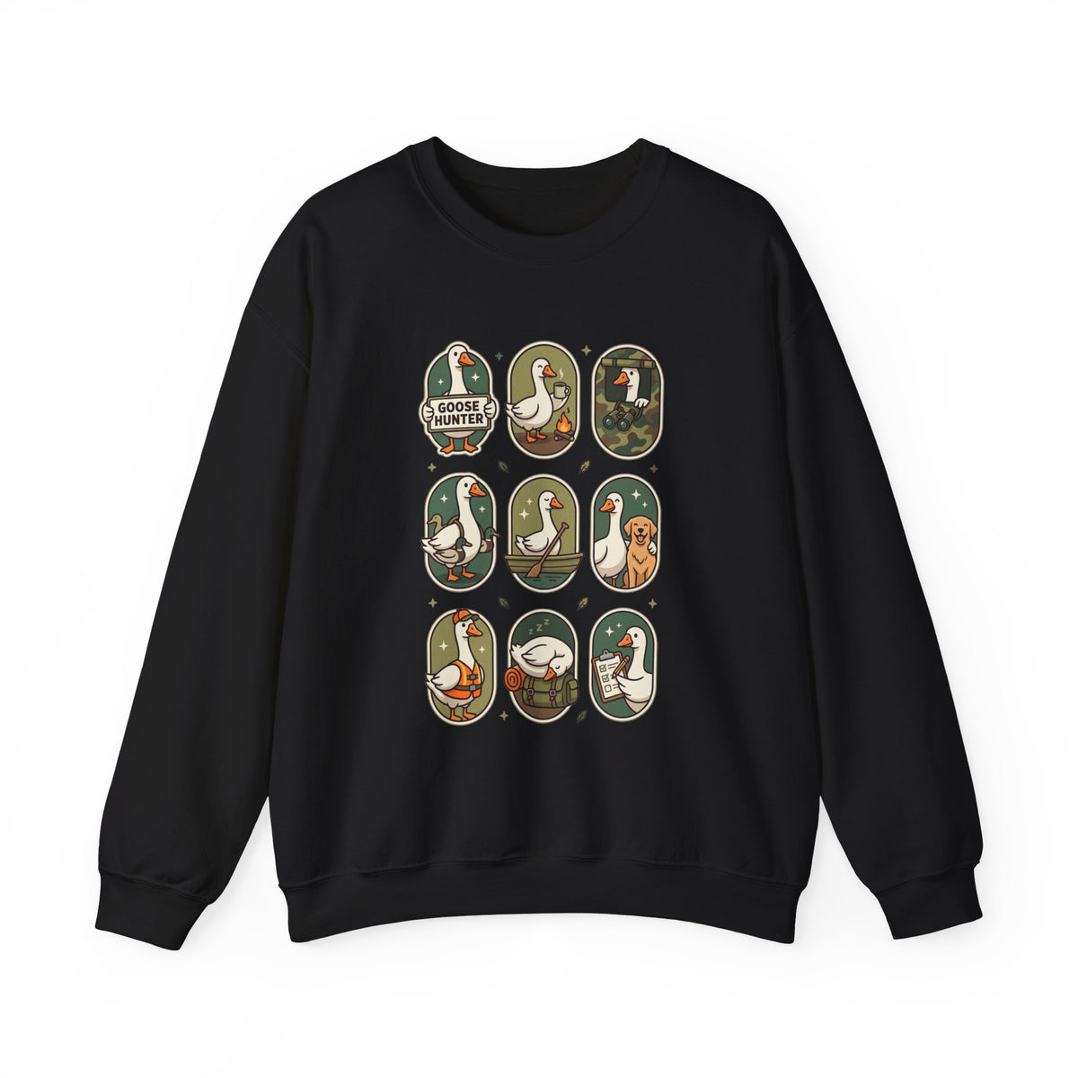 Vintage Goose Patch Illustrations Crewneck Sweatshirt | Duck Pond Graphic