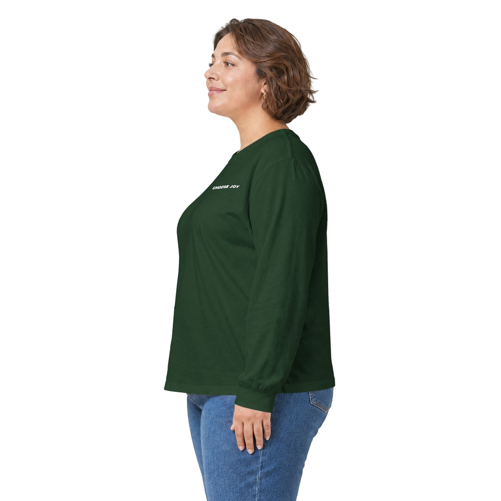 CHOOSE JOY Long Sleeve T-Shirt | Minimal Positive Quote Tee