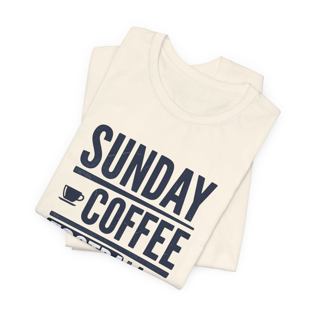 Sunday Coffee Football Repeat T-Shirt | Navy Text Graphic Tee
