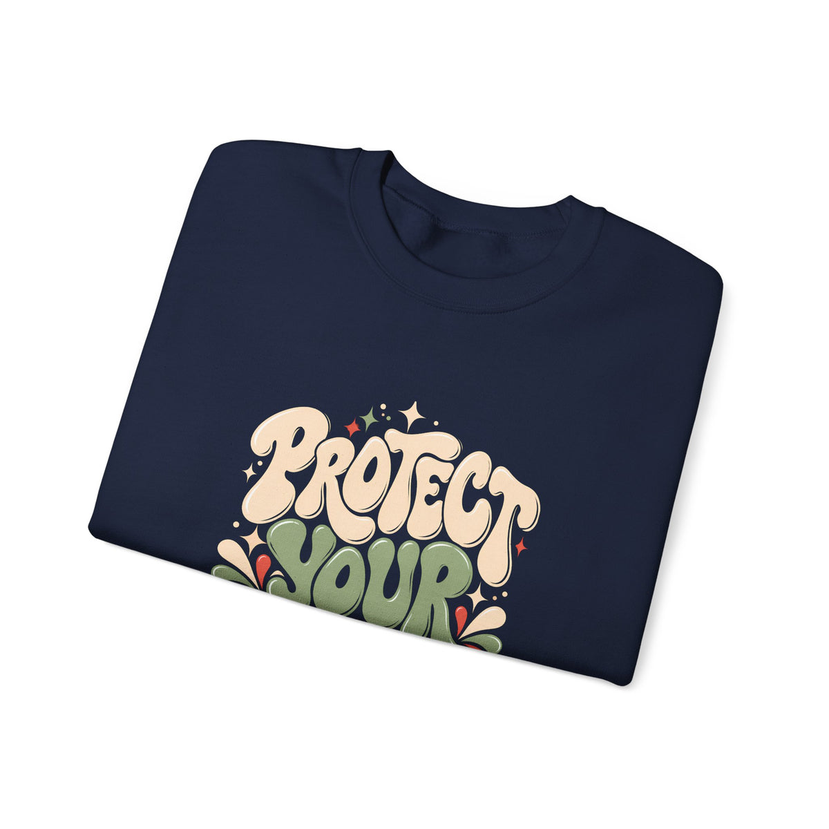 Protect Your Peace Sweatshirt | Retro Positive Quote Unisex Crewneck