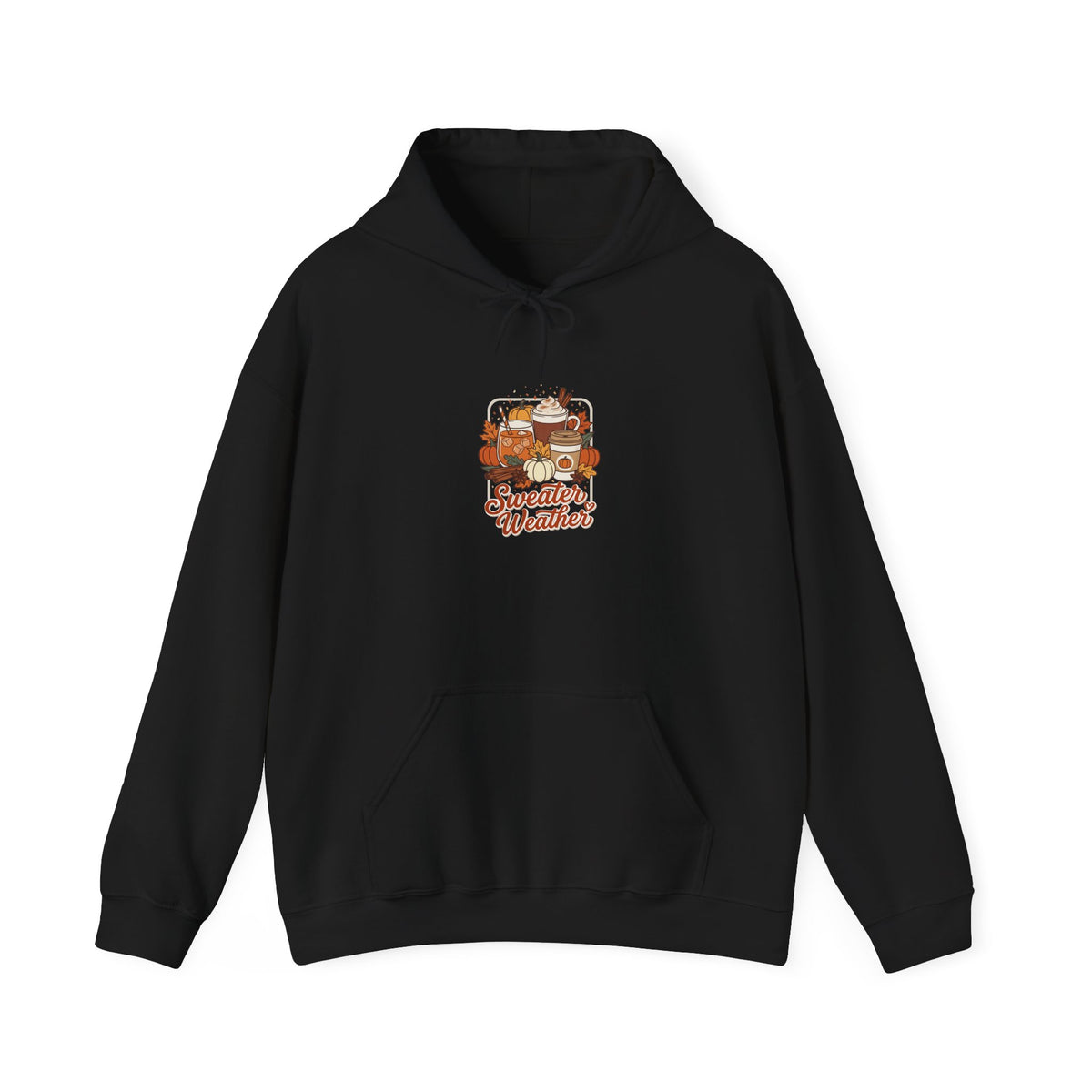Sweater Weather Hoodie | Cozy Fall Drinks Graphic Pullover