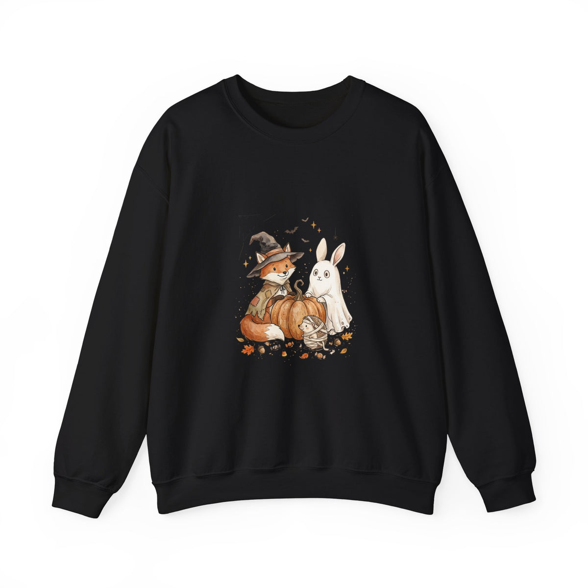 Woodland Fox & Ghost Bunny Sweatshirt | Halloween Crewneck