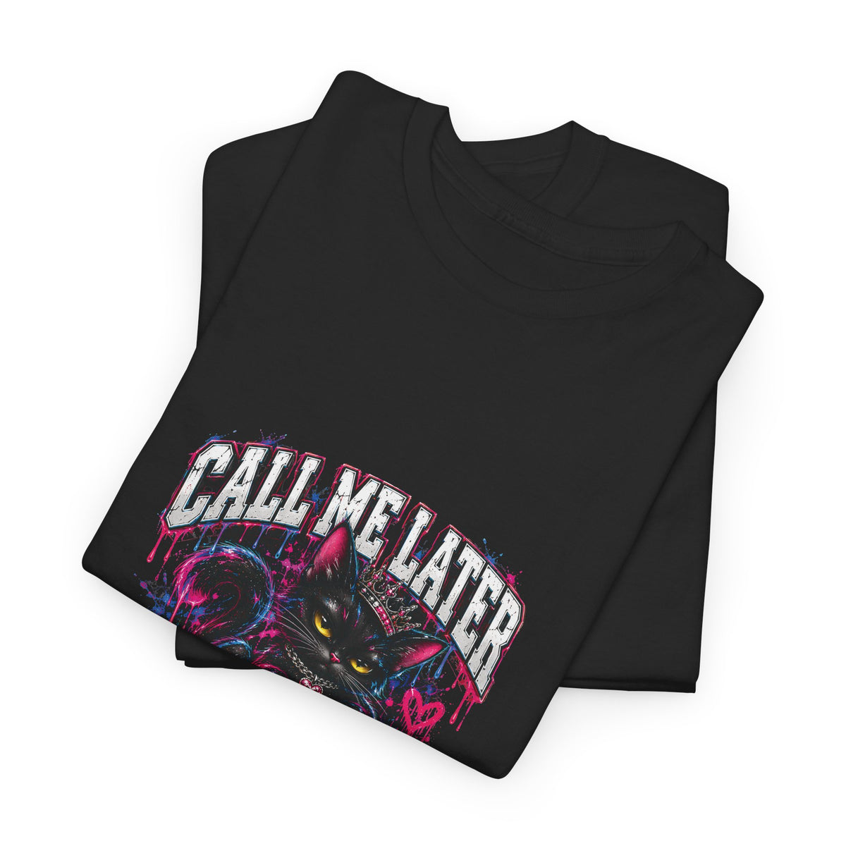 Call Me Later Neon Cat T-Shirt | FAITHNOVAS