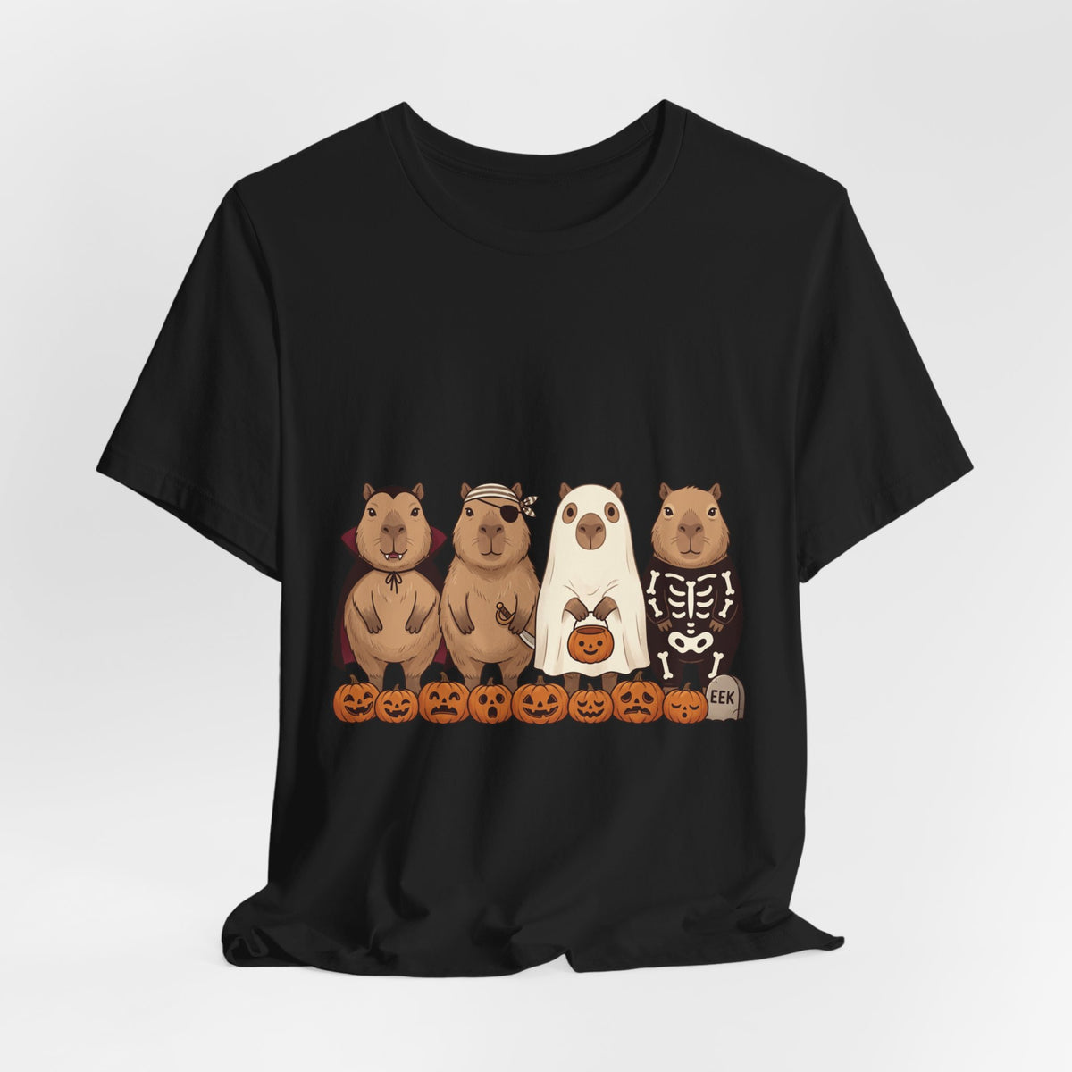 Halloween Bear Lineup T-Shirt | Pumpkin Costume Graphic Tee