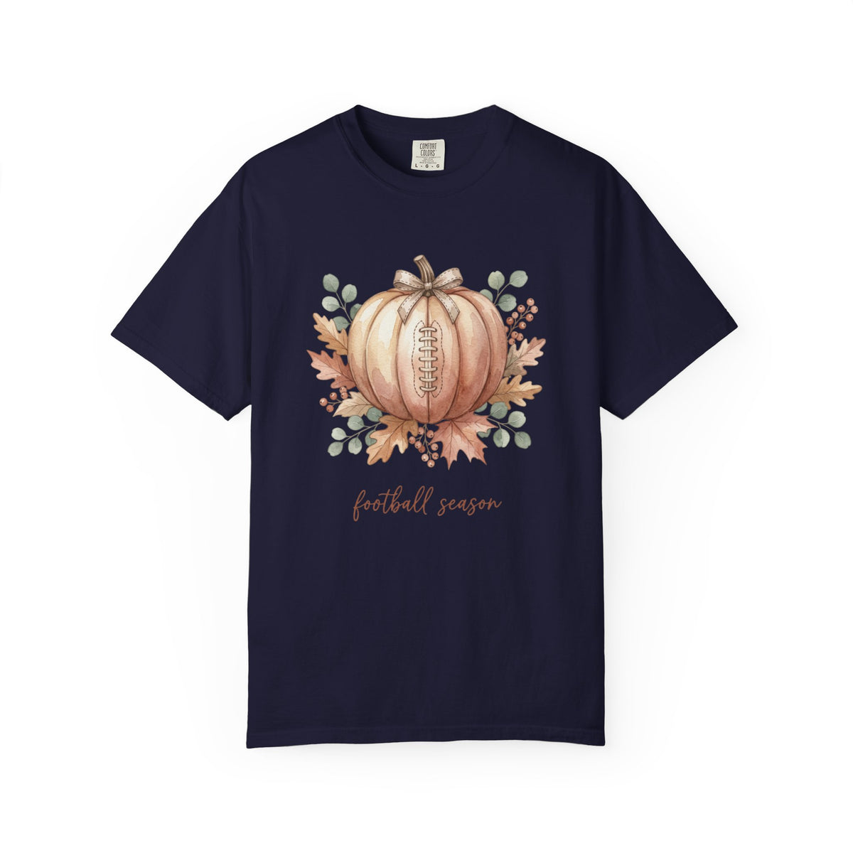 Football Season Pumpkin Graphic T-Shirt | Fall Football Lover Tee