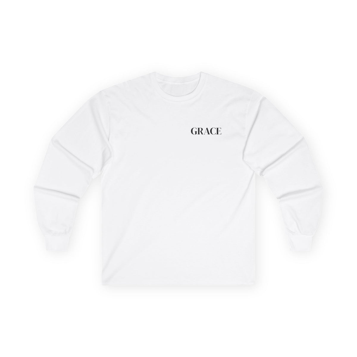 GRACE Long Sleeve T-Shirt | Minimal Faith-Inspired Unisex Tee