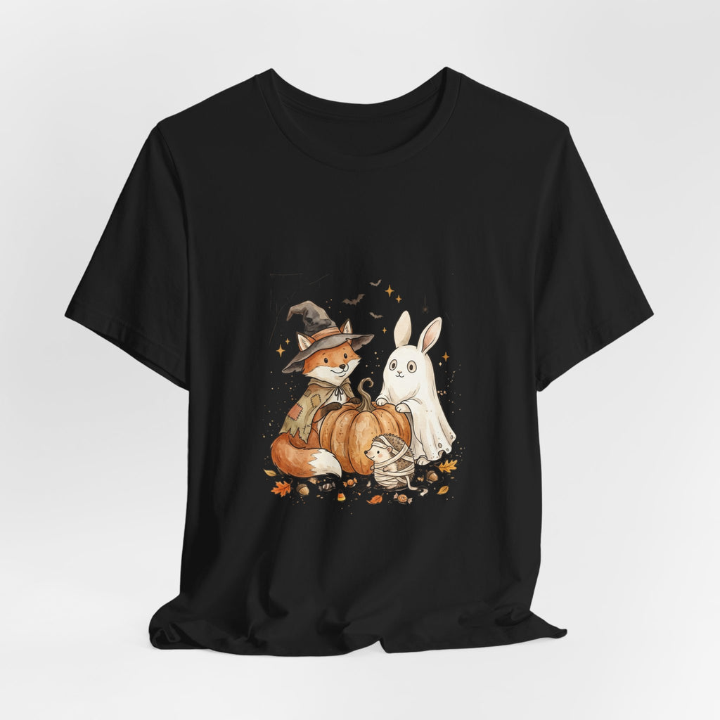 Woodland Fox & Ghost Bunny T-Shirt | Cute Halloween Tee