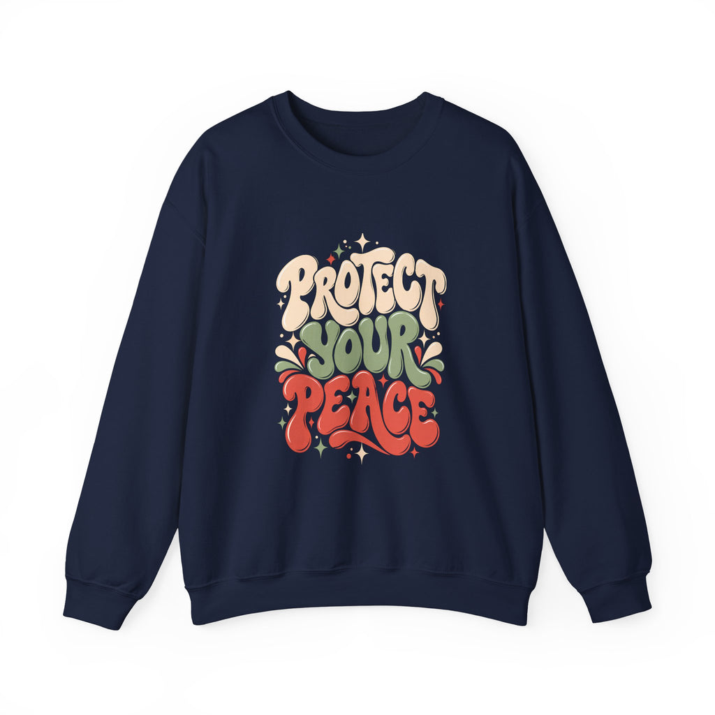 Protect Your Peace Sweatshirt | Retro Positive Quote Unisex Crewneck