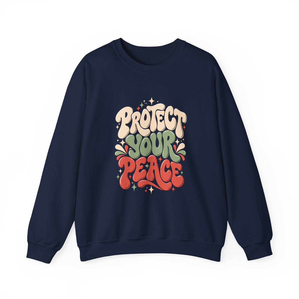 Protect Your Peace Sweatshirt | Retro Positive Quote Unisex Crewneck