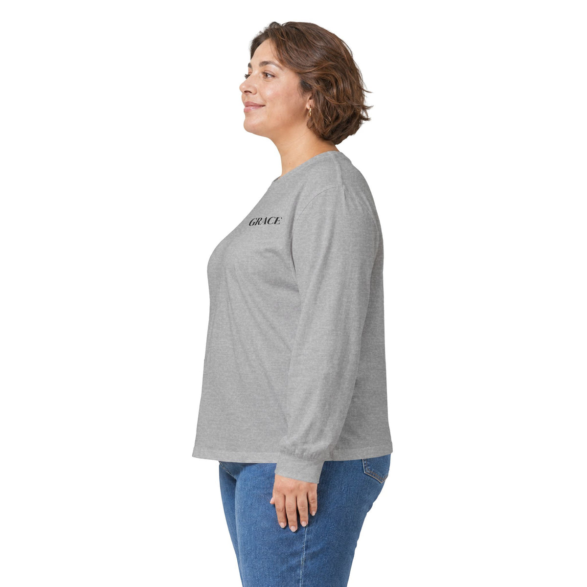 GRACE Long Sleeve T-Shirt | Minimal Faith-Inspired Unisex Tee