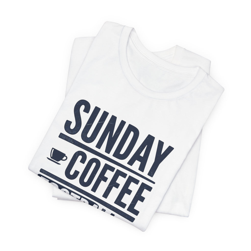 Sunday Coffee Football Repeat T-Shirt | Navy Text Graphic Tee