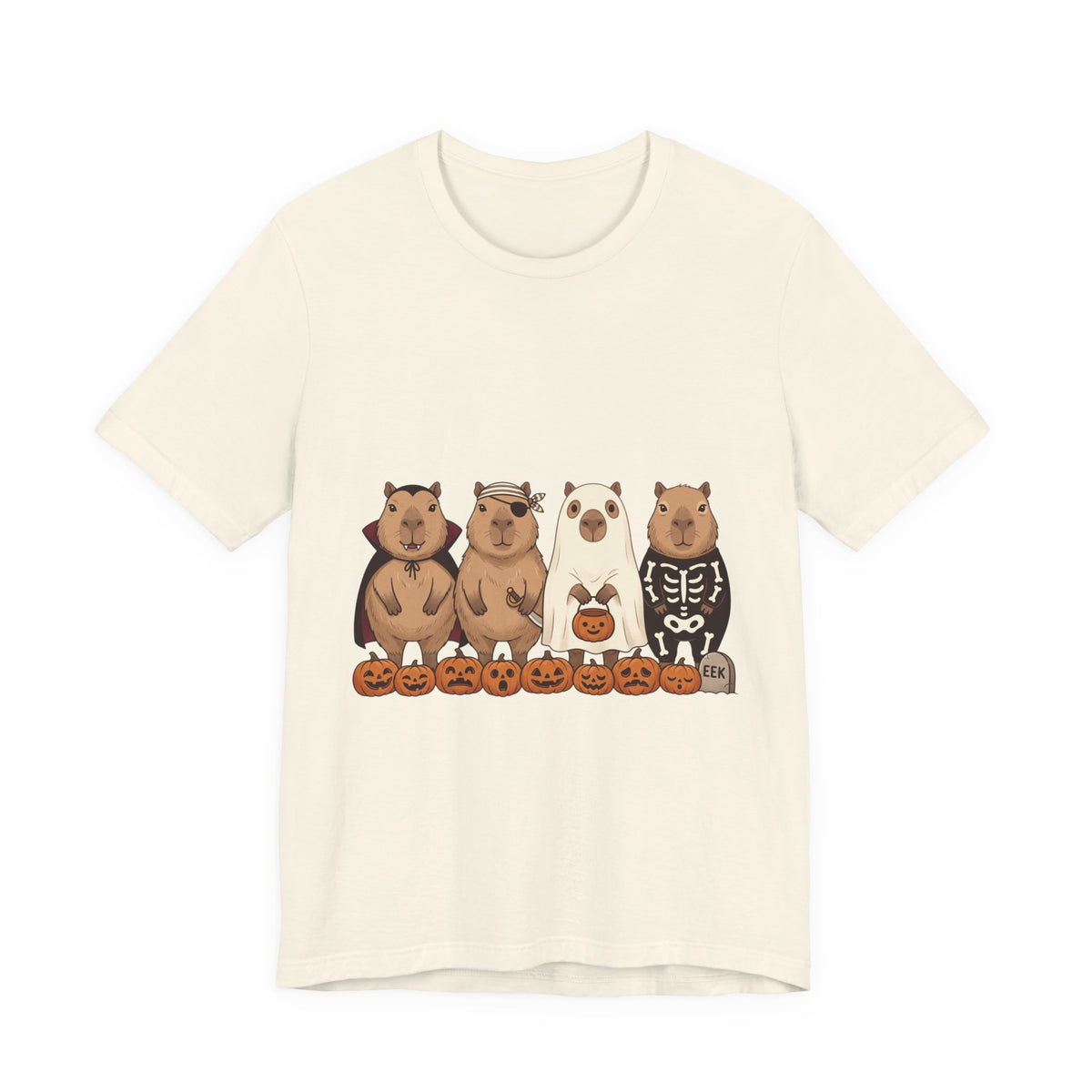 Halloween Bear Lineup T-Shirt | Pumpkin Costume Graphic Tee