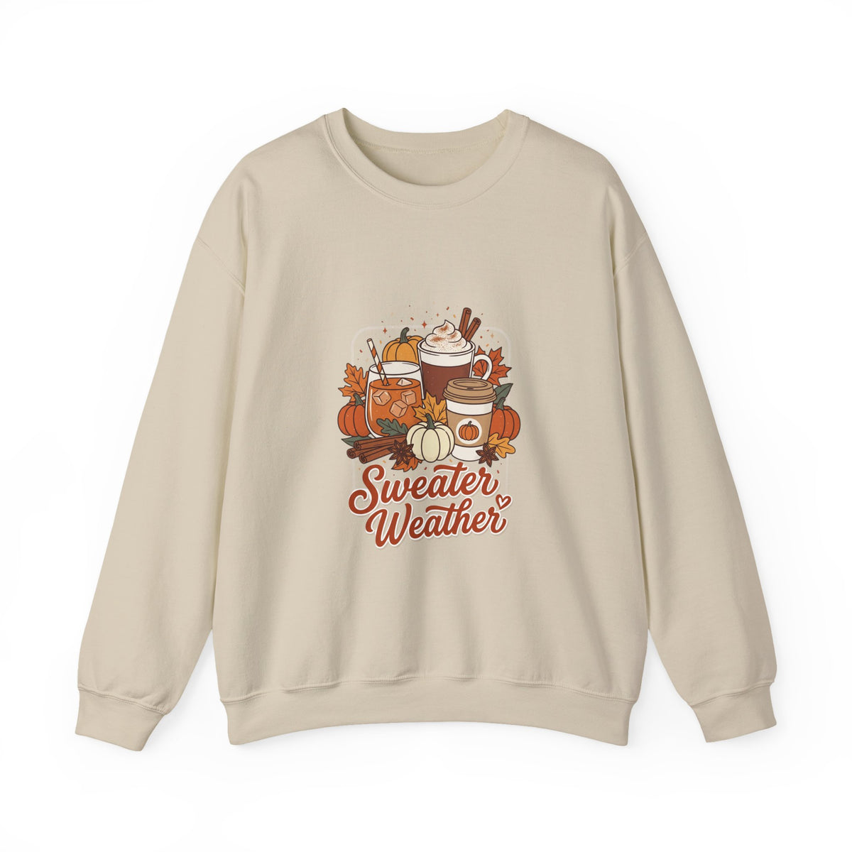 Sweater Weather Sweatshirt | Cozy Fall Drinks Crewneck