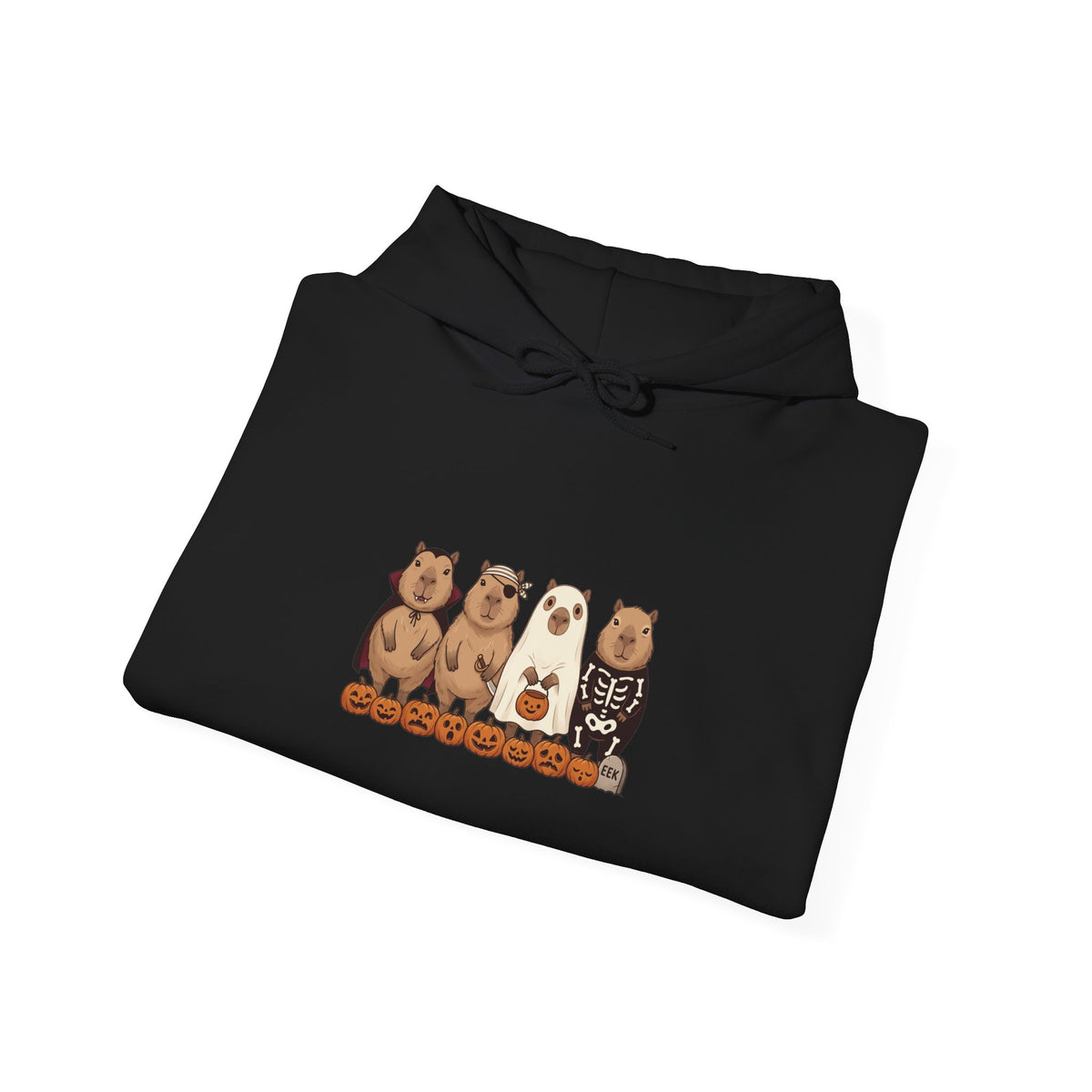 Halloween Bear Lineup Hoodie | Pumpkin Costume Pullover