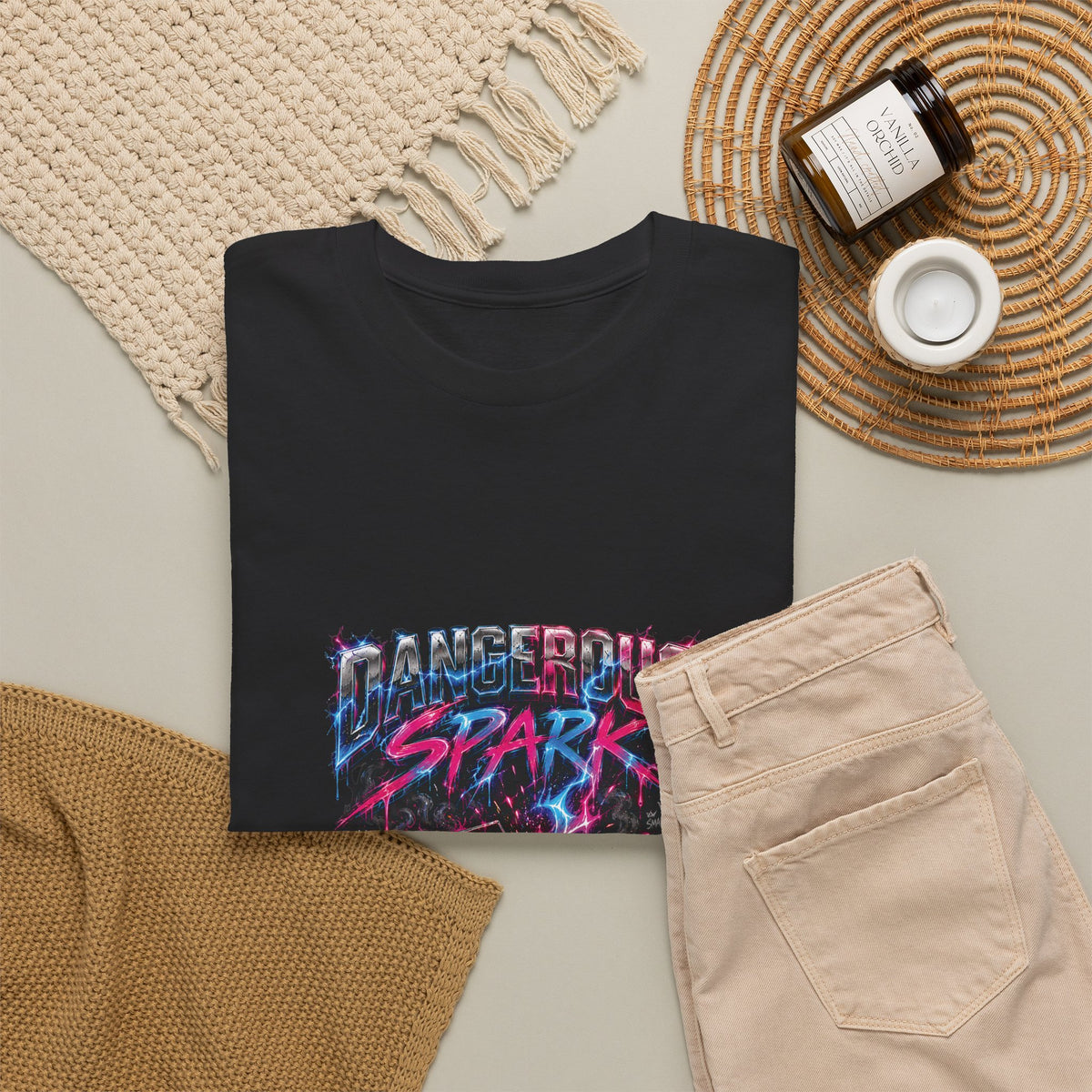 Dangerous Spark Neon Graffiti T-Shirt | FAITHNOVAS