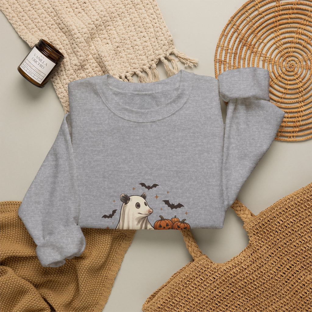 Halloween Ghost Animal Graphic Sweatshirt | Pumpkin Wagon Crewneck