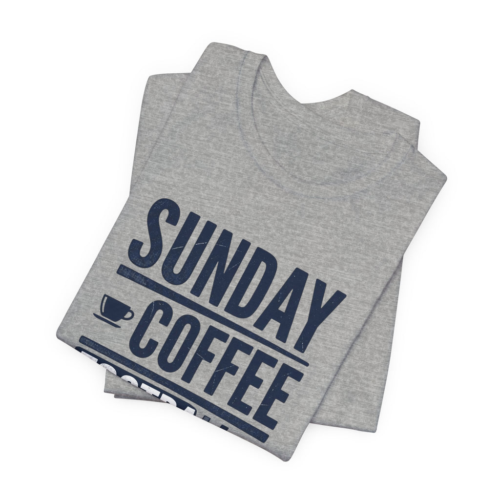 Sunday Coffee Football Repeat T-Shirt | Navy Text Graphic Tee