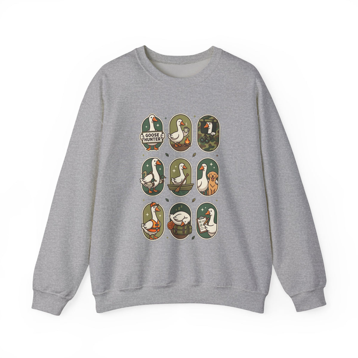 Vintage Goose Patch Illustrations Crewneck Sweatshirt | Duck Pond Graphic