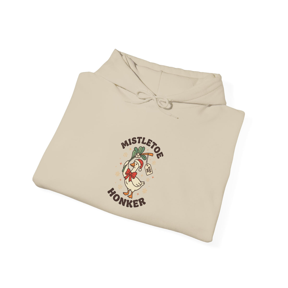 Mistletoe Honker Goose Hoodie | Festive Holiday Goose, Vintage Christmas