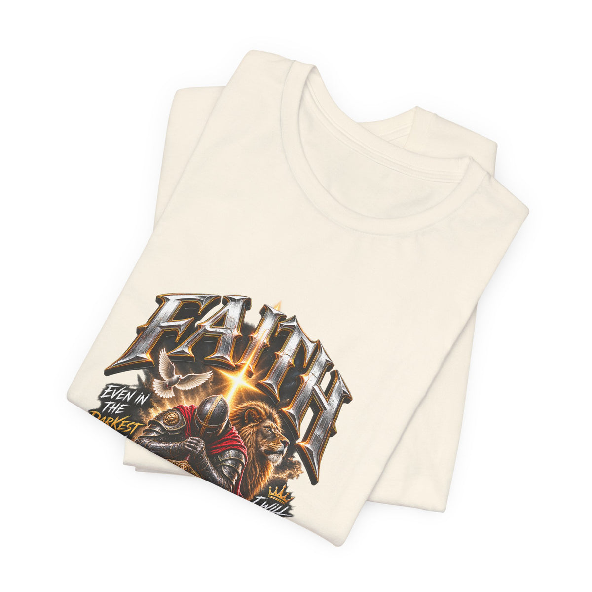 Faith Knight T-Shirt — "Faith" Sword Graphic Christian Tee