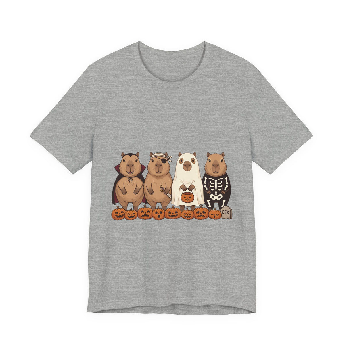 Halloween Bear Lineup T-Shirt | Pumpkin Costume Graphic Tee