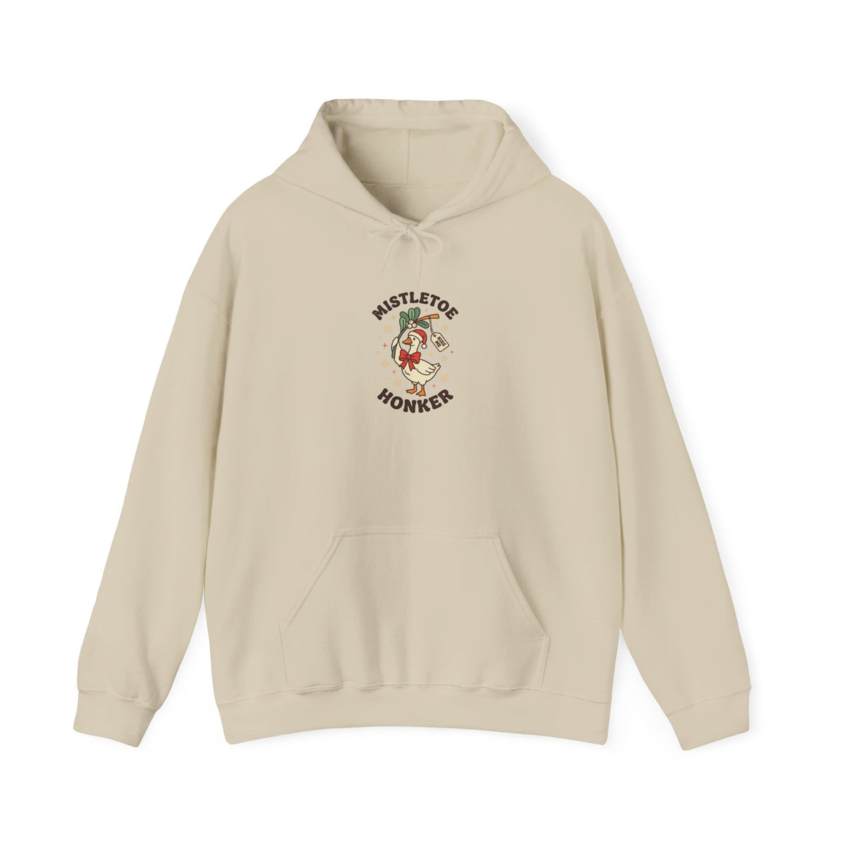 Mistletoe Honker Goose Hoodie | Festive Holiday Goose, Vintage Christmas