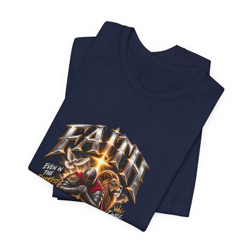 Faith Knight T-Shirt — "Faith" Sword Graphic Christian Tee