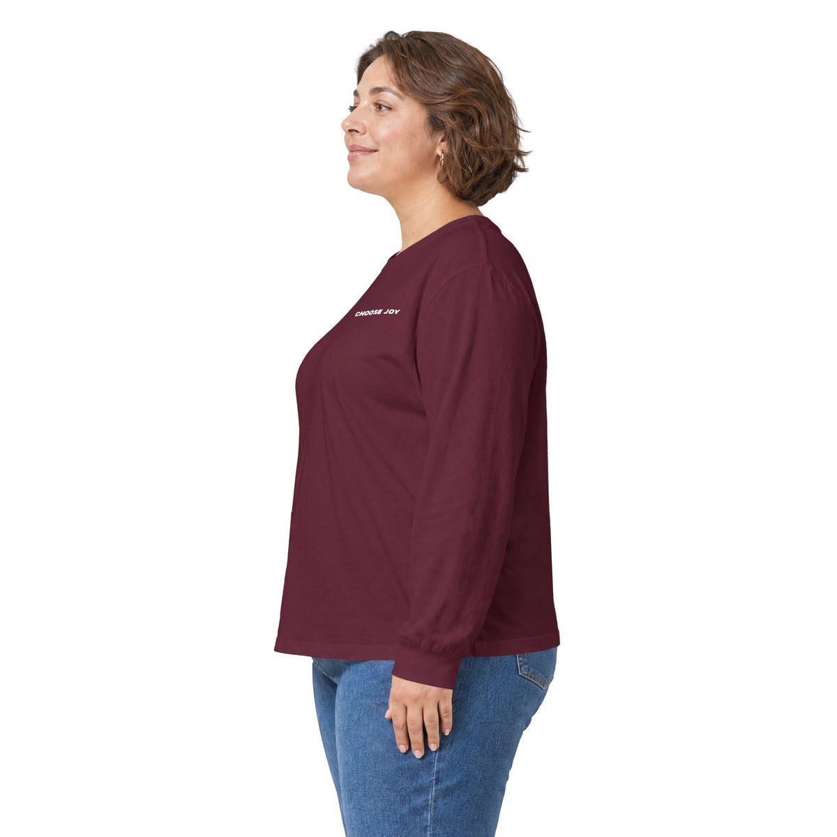 CHOOSE JOY Long Sleeve T-Shirt | Minimal Positive Quote Tee