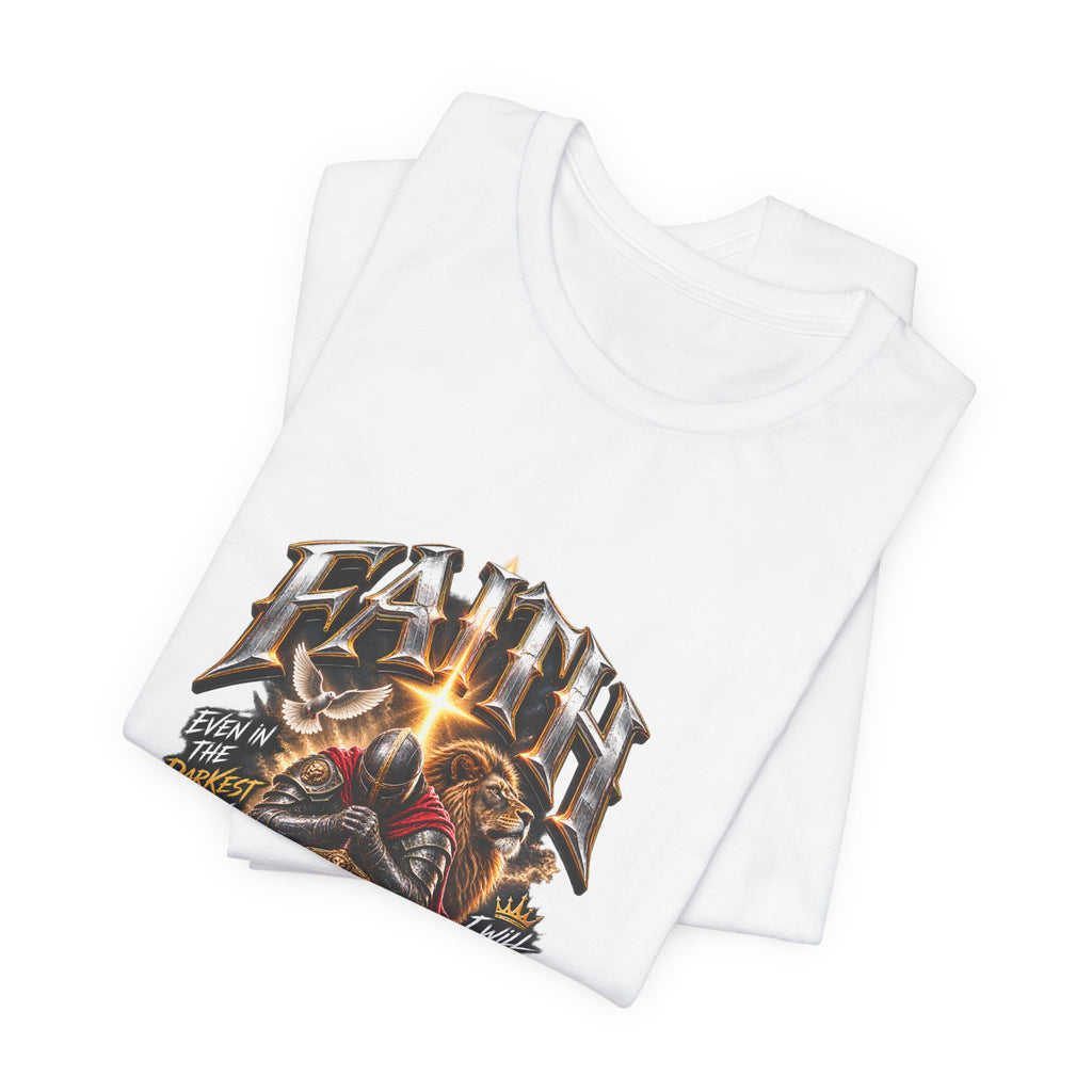 Faith Knight T-Shirt — "Faith" Sword Graphic Christian Tee
