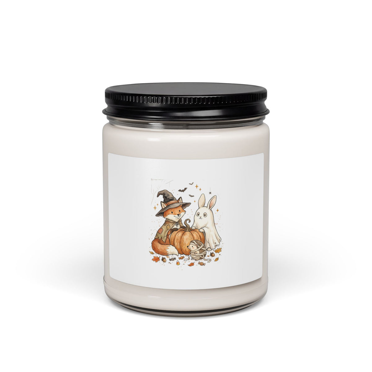 Woodland Fox & Ghost Bunny Soy Candle | 9 oz Halloween Gift