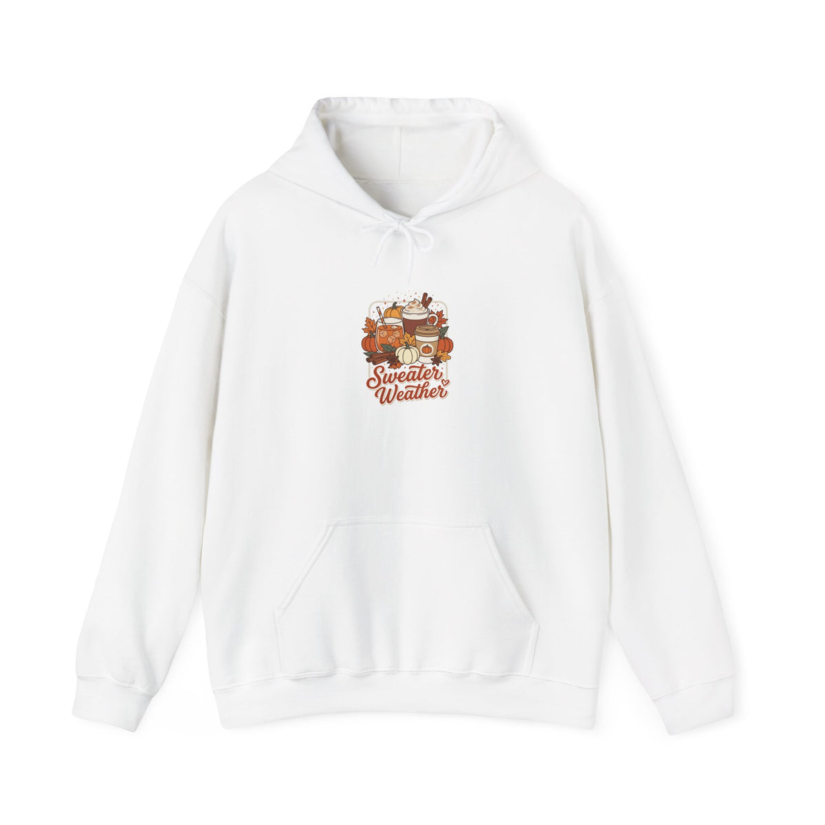 Sweater Weather Hoodie | Cozy Fall Drinks Graphic Pullover
