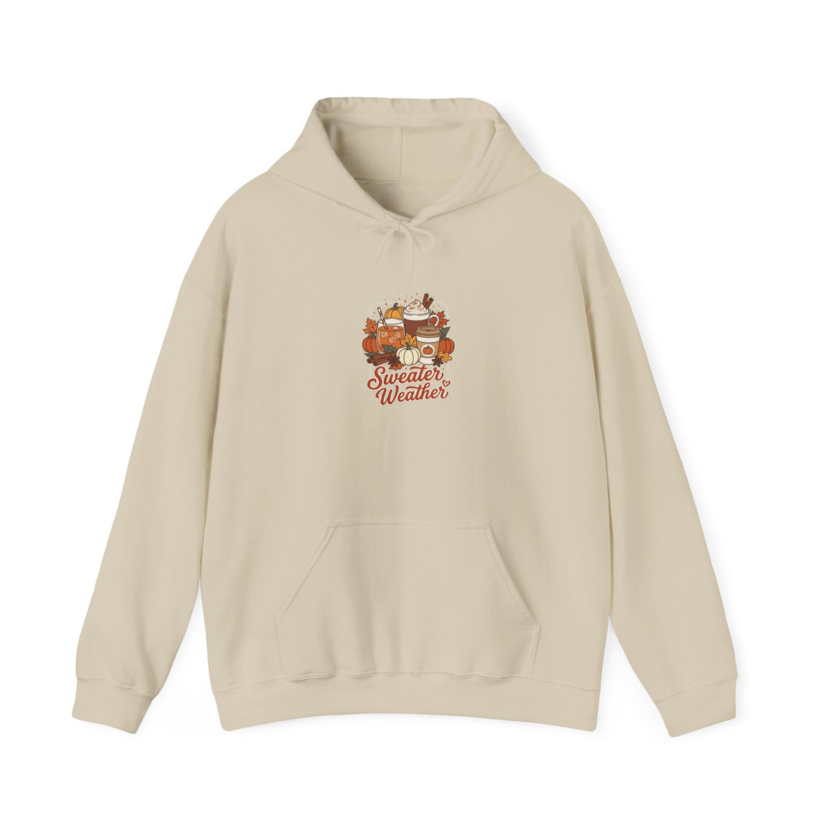 Sweater Weather Hoodie | Cozy Fall Drinks Graphic Pullover