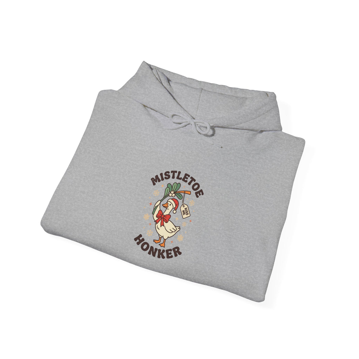 Mistletoe Honker Goose Hoodie | Festive Holiday Goose, Vintage Christmas