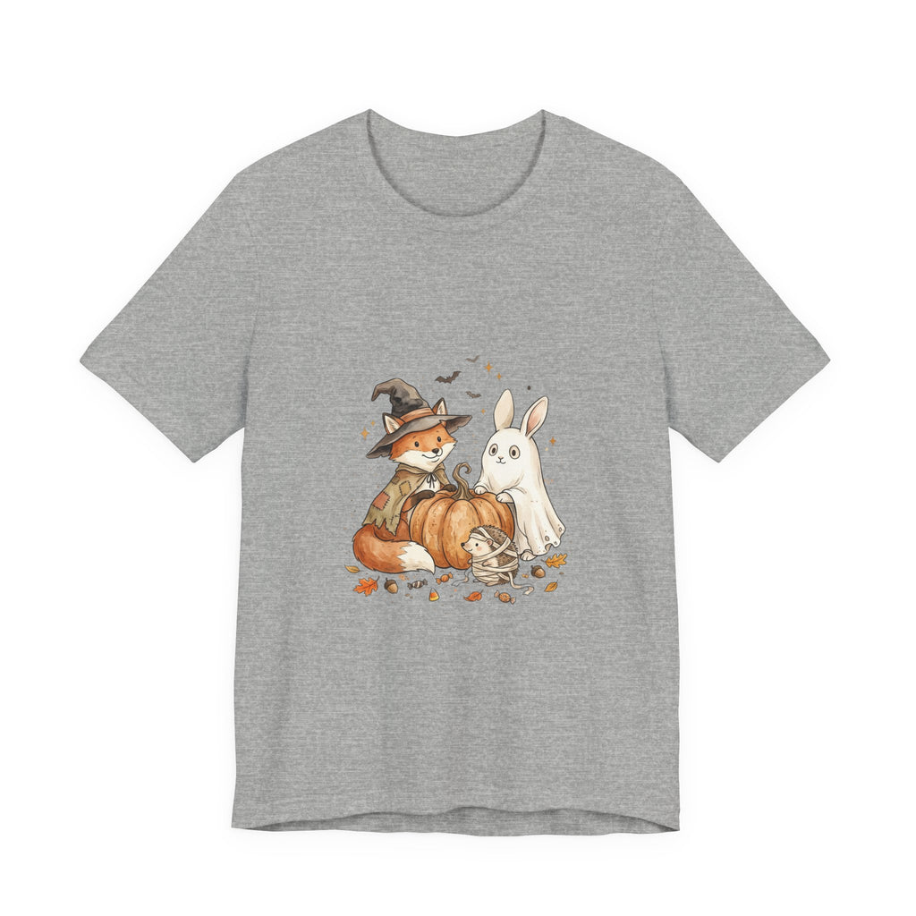 Woodland Fox & Ghost Bunny T-Shirt | Cute Halloween Tee