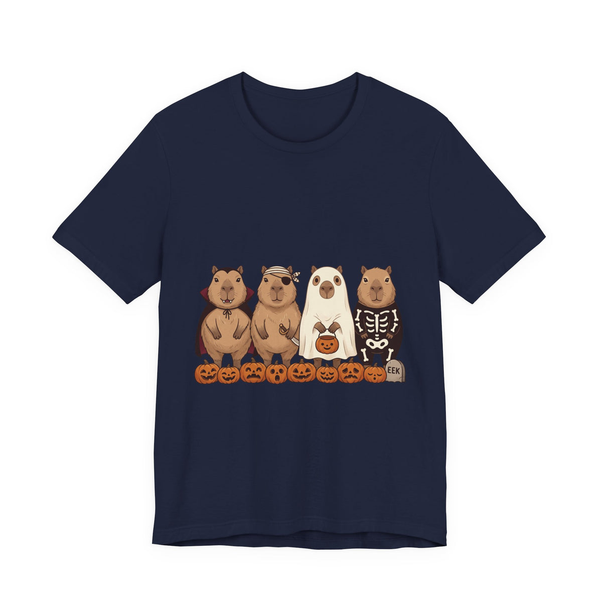 Halloween Bear Lineup T-Shirt | Pumpkin Costume Graphic Tee