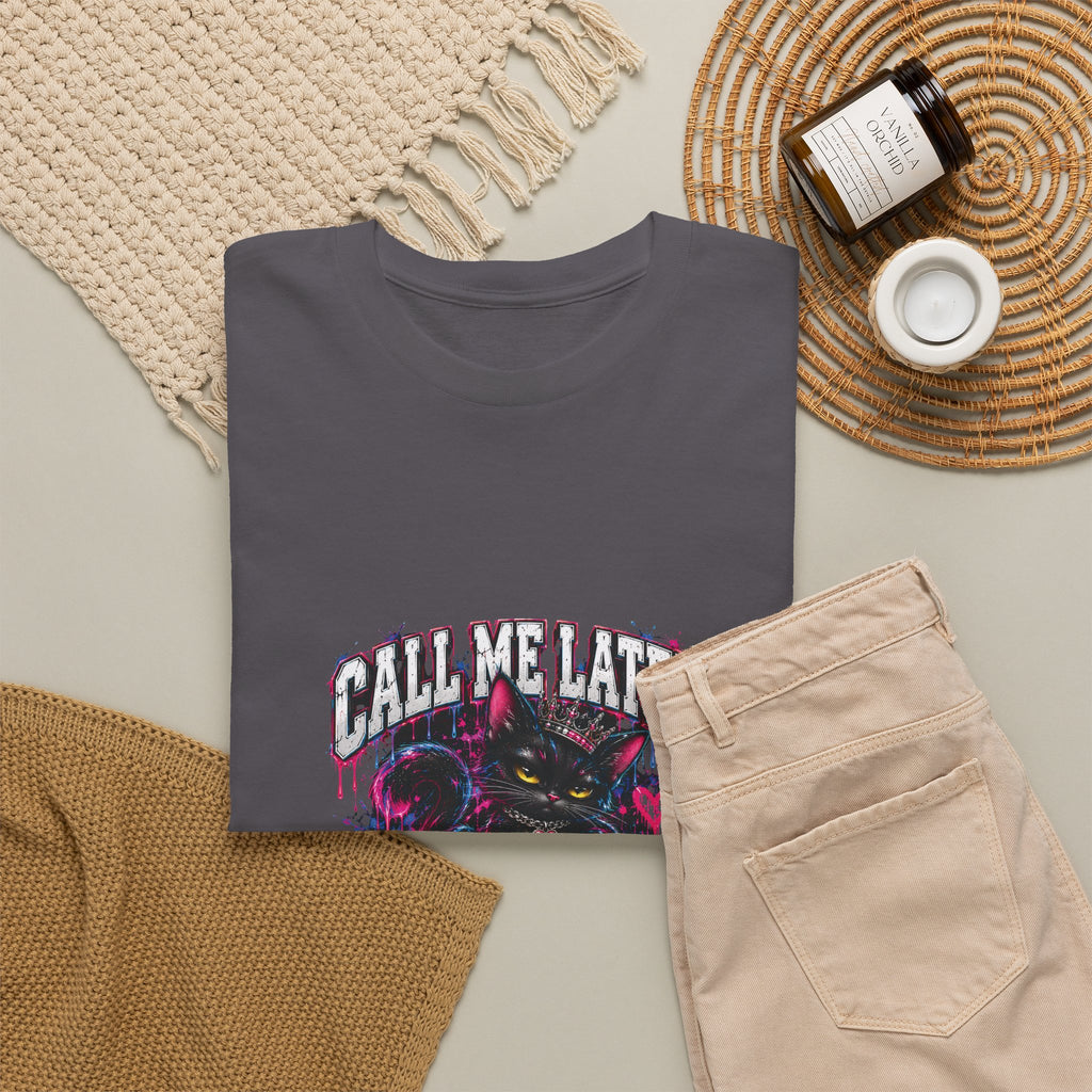 Call Me Later Neon Cat T-Shirt | FAITHNOVAS