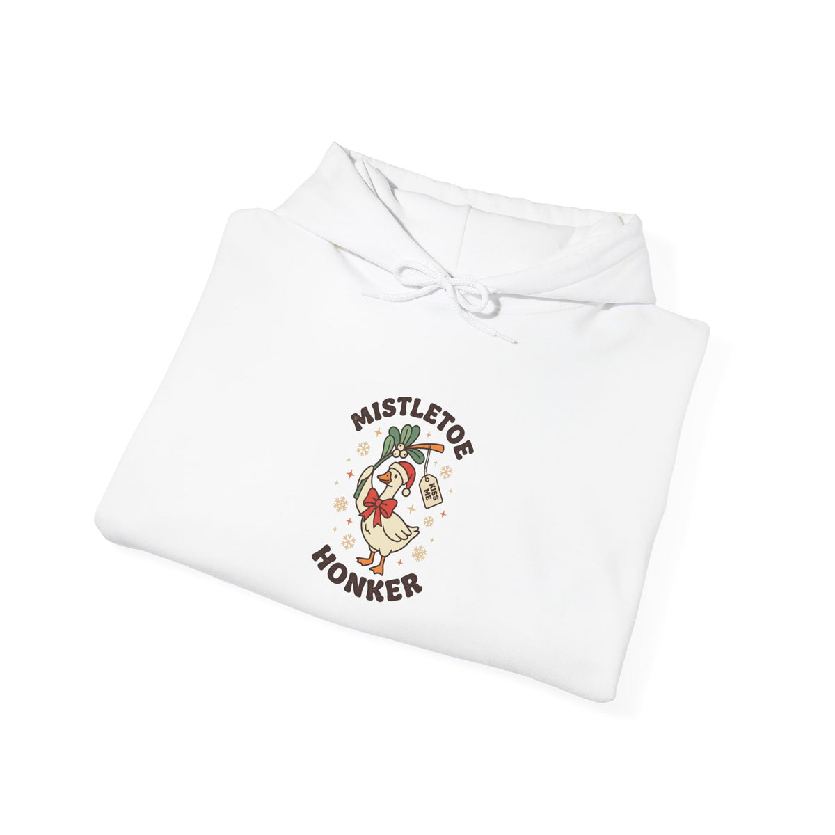 Mistletoe Honker Goose Hoodie | Festive Holiday Goose, Vintage Christmas