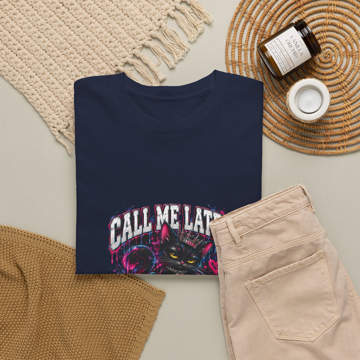 Call Me Later Neon Cat T-Shirt | FAITHNOVAS